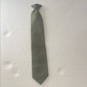 Y2K boys clip neck Tie geometric print yellow blue Dupont Teflon